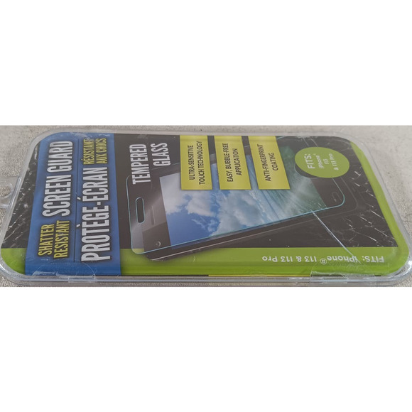 Shatter Resistant Screen Guard Tempered Glass Fits iPhone i13 & i13Pro NEW - Picture 2 of 3
